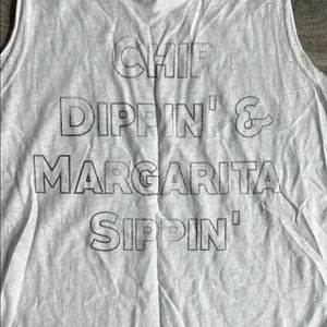 Women's White chip dippin Tank Top thumbnail 3