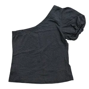 Anthropologie Maeve One Shoulder Top Black White Polka Dot Size Medium thumbnail 4