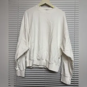 Araminta James White Crew Neck Sweater Merci‎ Red Spellout thumbnail 3