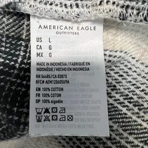 American Eagle Plaid Flannel Long Sleeve Shirt Dress Womens Large Y2K Grunge thumbnail 11