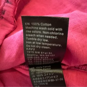 Kavu pink tank top button back size L thumbnail 6