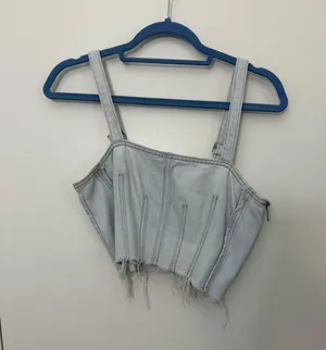Hudson Light Denim Cropped Tank thumbnail 5