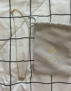 Kendra Scott Gold Iridescent Drusy Elisa Necklace thumbnail 1