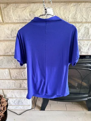 *5 for $45* Royal Blue Maternity Short-Sleeve Mock Neck Top M thumbnail 6