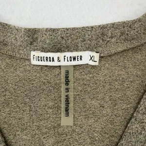 Figueroa & Flower Floral Embroidered Longline Cardigan Sweater Grey Boho Size XL thumbnail 7