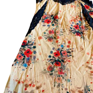 Zara Floral Print Slip Dress Lace Trim Spaghetti Strap Mini Size XS Women's thumbnail 7
