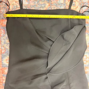 Bardot Likely Rona Ruffle Midi‎ Dress Square Neck Black Cocktail Dress 4/XS thumbnail 13