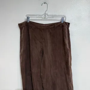 Zara Brown Lyocell Wide Leg Pants Sz 10 thumbnail 3