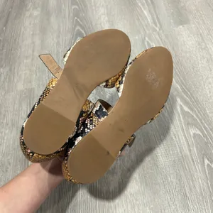 Madewell Alina Mary-Jane Ballet Snakeskin Leather Flats Size 6 thumbnail 6