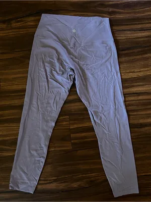Lululemon Align Ribbed High-Rise Pant 25" | Size: 10 | Purple Ash thumbnail 5