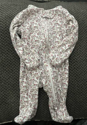 Flower footie White Size newborn thumbnail 1