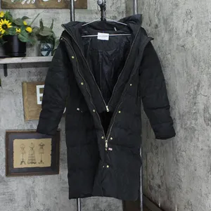 Cole Haan Womens Dramatic Hood Down Alternative Outerwear Coat Deep Black S thumbnail 3