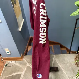Champion y2K VTG Harvard Crimson 100% Cotton Long Sleeve Tee sz Youth M (Women's Small) thumbnail 4