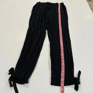 Lulu’s Black Lightweight Tie Ankle Pants Size M thumbnail 5