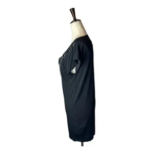 Alice + Olivia Beaded Jeweled Neck Dress Women Small Black Mini‎ Whimsigoth Goth thumbnail 8