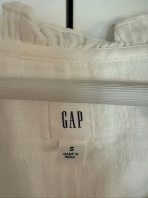Gap NWT gauze ruffled long sleeve blouse small thumbnail 3