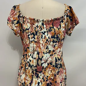 Free People Wren Printed Smocked Summer Mini Dress Size Large thumbnail 7