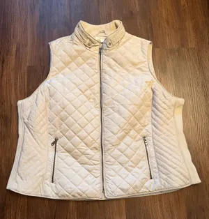 Westport 1962 Cream Puffer Vest Size 3X thumbnail 1