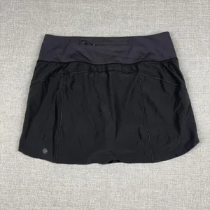 Athleta Skort Womens Medium Black Run With It Running Athletic Shorts Active thumbnail 3