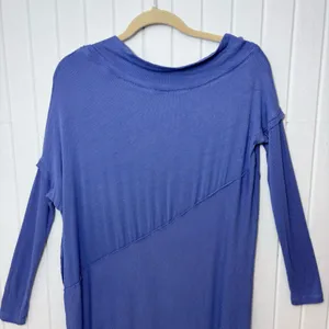 Free People We The Free Grapevine Long‎ Sleeve Tunic in the color Sky Blue XS thumbnail 10