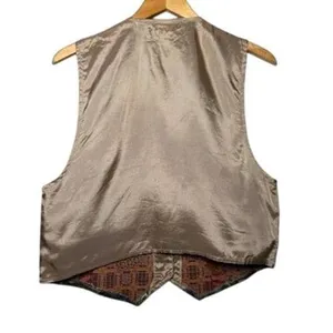 Wrapper Vintage Equestrian Tapestry Vest Womens Large Fox Hunt Plaid Made in USA thumbnail 4