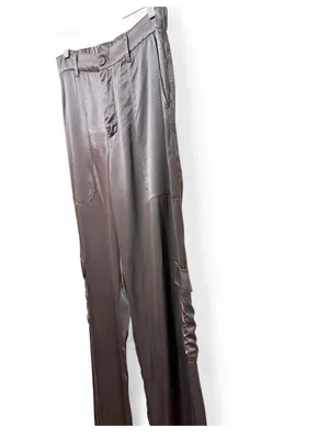 Young Fabulous & Broke (YFB) Women’s Satin Gray Cargo Pants Size Small thumbnail 9