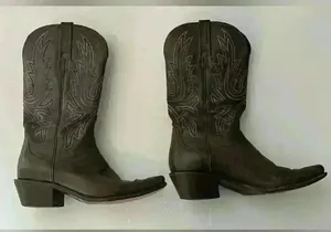 Charlie 1 Horse Mad Dog Calf Cowboy Boots Chocolate Brown Size 7.5 thumbnail 2