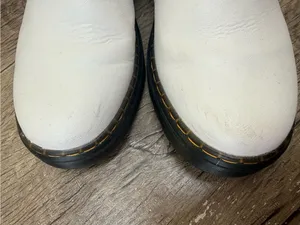 Dr. Martens 2976 Chelsea White Smooth Leather‎ Pull-On Ankle Boots size 7 thumbnail 11
