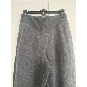Aerie Charcoal Gray Fleece Zip Front Corset Waist Joggers Sweatpants Medium‎ thumbnail 2