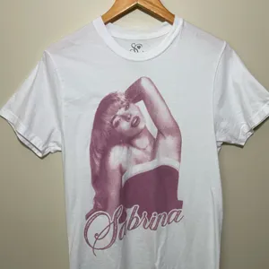 Sabrina Carpenter Graphic Tee White Size M thumbnail 2