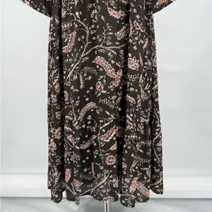 ba&sh Cherry Midi Shift Dress Babydoll V-Neckline Brown Floral Women’s US 6 thumbnail 5