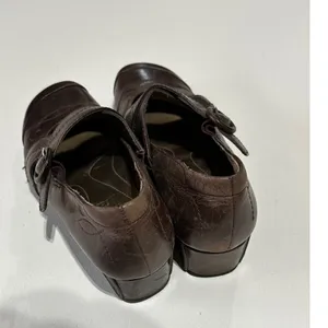 Vintage Y2K Josef Seibel Brown Leather Mary Jane Shoes Pumps EU 36 US 6 thumbnail 6