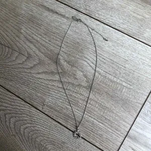 LOFT Silver Wreath Crystal Accent Necklace thumbnail 2