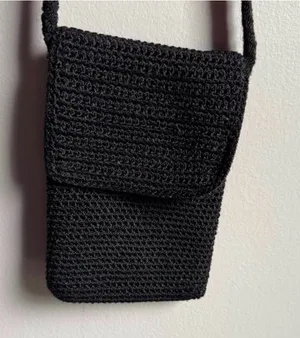 The SAK Mini Purse Black with Front Flap thumbnail 1
