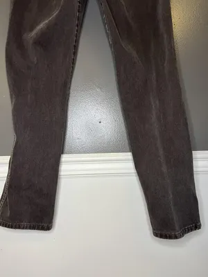 Vintage Lands' End Jeans Womens 10 Gray High Rise Straight Denim Made In USA thumbnail 6