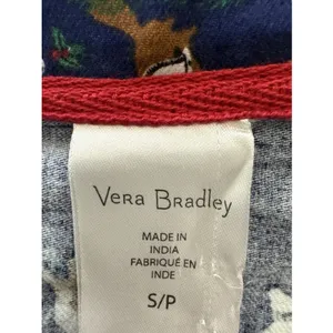 Nwt Vera Bradley Women's Christmas Pajama Shirt Top Only SP‎ Snow Globe Motifs thumbnail 5