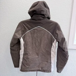 Helly Hansen Two-Tone Brown and Cream Ski Snowboard Coat Jacket Women's Medium thumbnail 2