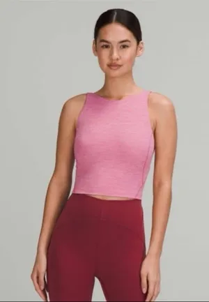 Lululemon Align High-Neck Tank Top in Heathered Pink Blossom thumbnail 1