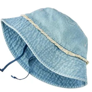 Universal Threads Denim Bucket Hat Light Wash Blue 100% Cotton unisex adjustable thumbnail 4