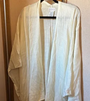 White Stag Cream Open-Front shawl osfm thumbnail 1