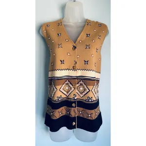 Vintage 90s Hand Embroidered Sweater Vest Susan Bristol Casuals Med Cottagecore thumbnail 6
