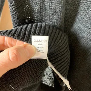 Ann Taylor Loft Womens Black Ramie‎ Cotton Crochet Neck Knit Sweater Medium thumbnail 4