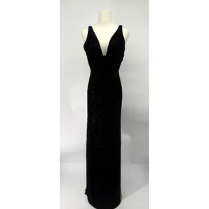 Sherri Hill 51641 Black Beaded V-Neck‎ Gown NWT Size 0 $798 thumbnail 4