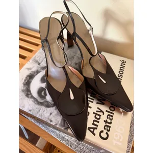 Vintage Valentine Made in Italy Leather Slingback Pointed Toe Heels Size 8 Y2K thumbnail 2