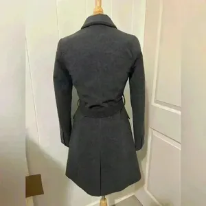 Vintage H&M Trench Coat Gray Size 6 Excellent Used Condition thumbnail 2