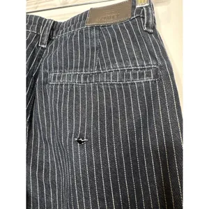 Soorty Pinstripe Chino Pants Black White Stripe Slim Fit Casual 28" thumbnail 8