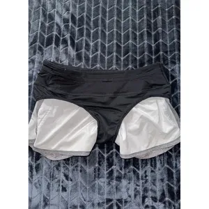 Lululemon Women's Run Time Shorts Athletic with Liner Black Gray Size 6 thumbnail 3