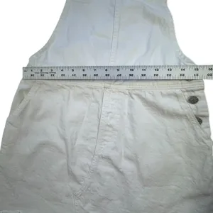 Envy White Denim Overall Skirt Womens Small‎ Pinafore Dress Mini Festival Boho thumbnail 6
