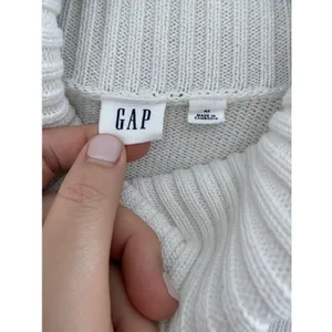 Gap Women's 100% Cotton Cream Knit Relaxed Fit Turtleneck Sweater Size M thumbnail 7