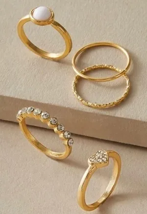 3/$30 💛 Dainty Ring Set Gold thumbnail 1
